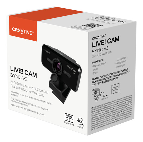 Camara Creative Live! Cam Sync V3 2k Qhd1440p 4x Zoom