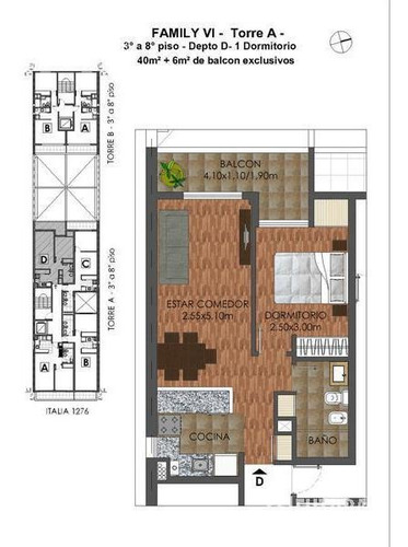 Imagen 11 de 23 de Departamentos 1 Dormitorio En Venta - Italia 1276 - Centro, Rosario
