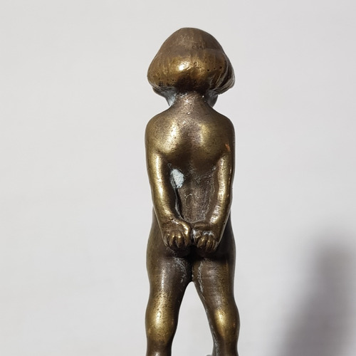 Imagen 5 de 6 de Antiguo Sello Bronce Figura Niño 1920 Sin Rotular Mag 59371