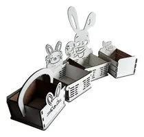 Comprar Mix Caja Porta Huevo De Pascuas En Mdf Blanco,x5u
