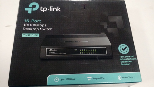 Switch Desktop Tp Link 16 Porta Tl Sf 1016d 10/100 Mbps V6.0