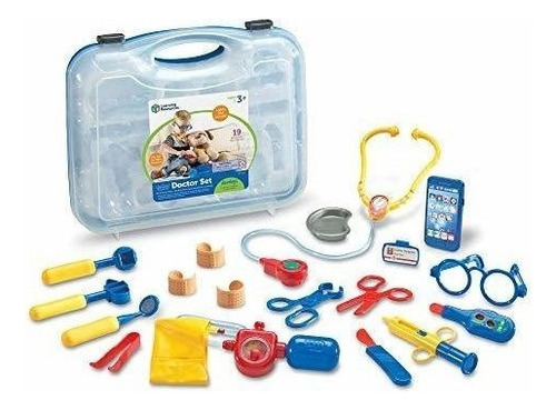 Juego Para Niños Kit Medico Cirujano Color Azul 19 Piezas