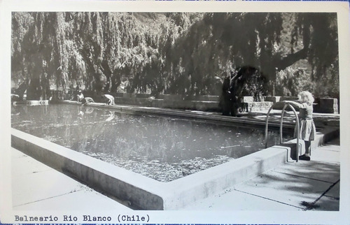Antigua Foto Postal Rio Blanco  Chile 1956 (ff47