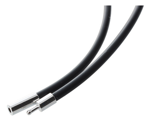 2 Collares De Cordón De Caucho Negro De 3 Mm Con Cierre De A