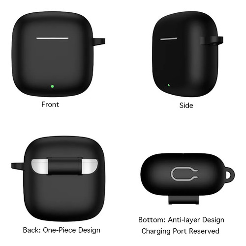 USTIYA Funda Para Huawei Freebuds SE 3 / SE 2 Gen Case Protectora Carcasa color negro Silicona Cover