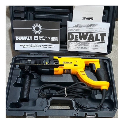 Imagen 3 de 4 de Rotomartillo DeWalt D25260K amarillo y negro frecuencia de 50Hz/60Hz con 800W de potencia 120V