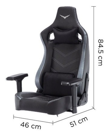 Imagen 3 de 3 de Silla Naceb Gamer Raven Na-0939