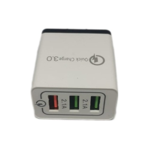 Cargador  Qualcomm Carga Rapida 3.0 Triple Puerto Usb