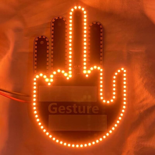 Divertido Dedo Medio Gesto De Luz Con Mando A Distancia, Led