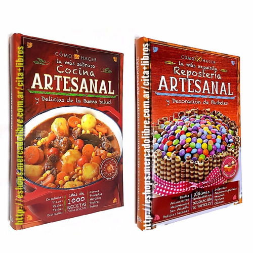 Oferta: 2 Libros Cocina Artesanal + Reposteria Artesanal