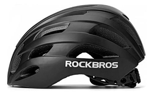 Capacete Bike Ciclismo Refletivo Preto Tt-20-bk Rockbros Tamanho 57 à 62 cm