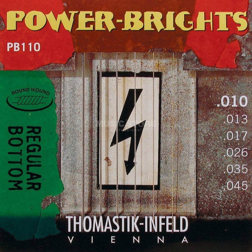 Thomastik Pb110 Power Brights Encordado Para Guitarra 010
