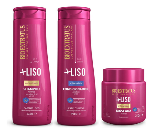 Kit 3 Produtos +liso Bio Extratus - 250ml