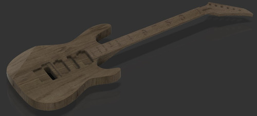 Archivos Stl P/luthier Guitarra Kiesel Jb24 (escala Real) Orientación De La Mano Diestro