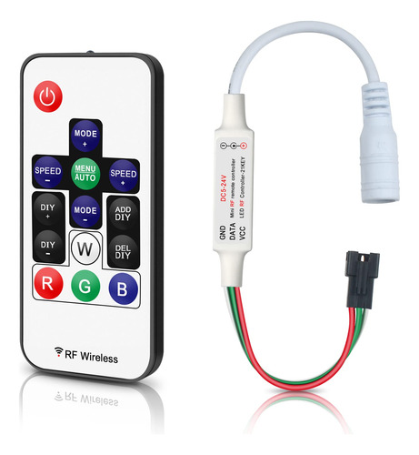 Rgbzone Dc 5-24v Mini 14 Teclas Rf Control Remoto Inalambric