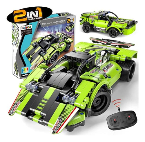 Stem Building Toys Para Niños 2 En 1 Control Remoto Car Race