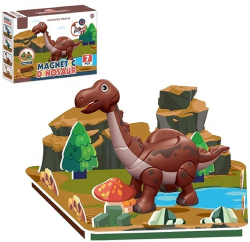 Bloques Magnéticos Dinosaurio Armable Didáctico - Juego Ni