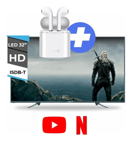 Tv Smart Led 32 Punktal Tvhdmi Wifi Netf. Yt + Auri. Inalam