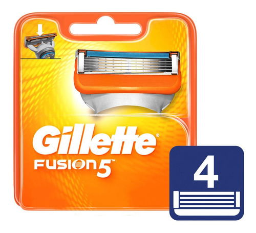 Repuesto Gillette Fusion 5 Cartuchos De Afeitar X 4 Unidades
