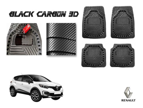 Tapetes Premium Black Carbon 3d Renault Captur 2018 A 2022