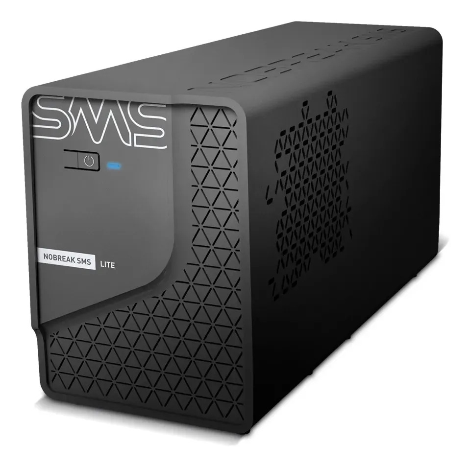 Nobreak SMS LITE 600VA Entrada Bivolt e Saída | 4 Tomadas | Senoidal por Aproximação | Indicado para PC, Notebook, Videogames, Modem, Roteador e Outros