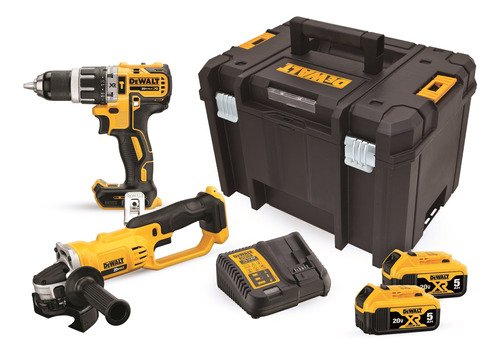 Rotomartillo + Miniesmeriladora 20v +caja Dewalt Dck209p2tb3