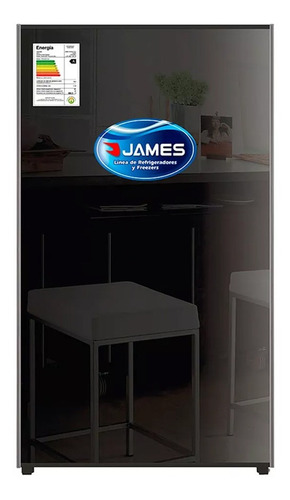 Frigobar James J-15 B1 Capacidad 115 Litros Negro Espejado