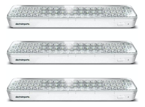 Pack X3 Luminaria Emergencia 60 Led Homologada - Electro - 