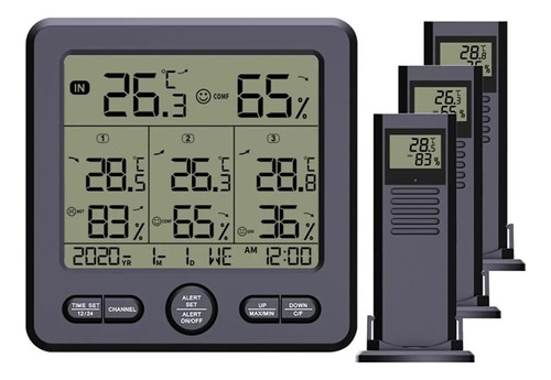 Termohigrómetro Digital Inalámbrico Interno Y Externo