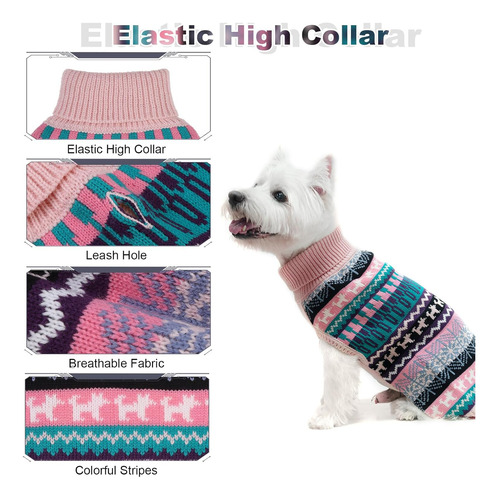 Suéter Para Perro - Abrigo De Invierno Ropa Con Rayas Colori