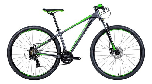 Bicicleta Groove Hype 10 21v Md Aro 29 Graf/vd/pto Qdro 19 Cor Grafite+Preto+Verde Tamanho do quadro L