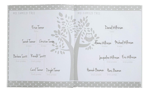 Kate & Milo Babybook And Ink Pad Album Memorias De Bebe Gris Recuerdos Y Datos De Bebe