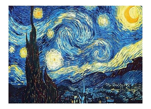 A Decorativa Noche Estrellada Van Gogh 50 Cm X 70 Cm