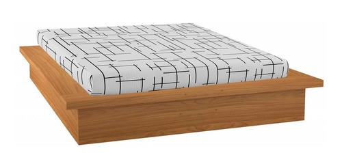 Kit Quarto Cama + 2 Mesa De Cabeceira + Cabeceira 3,0m Cor Freijó Com Off White