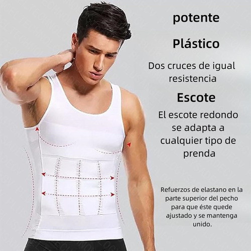 . Faja Hombre Camiseta Reductora Modeladora, 3pzs