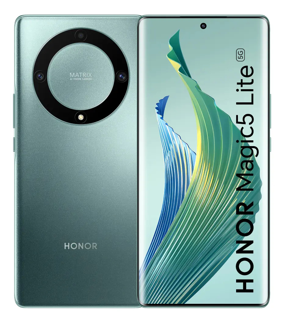 Honor Magic5 Lite Dual SIM 256 GB verde esmeralda 8 GB RAM Android 5G Snapdragon 695
