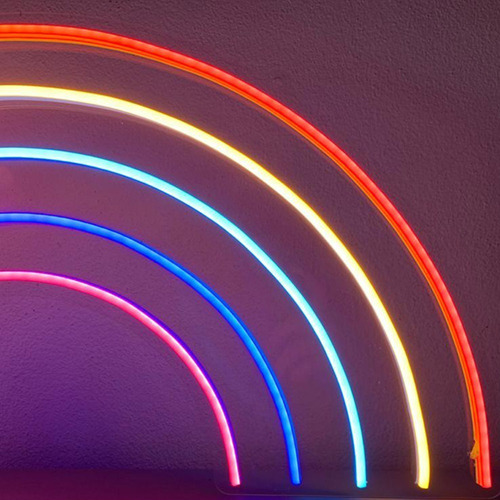 Imagen 4 de 9 de Cartel Neon Led Lampara Luz Arcoiris App Bluetooth Efectos