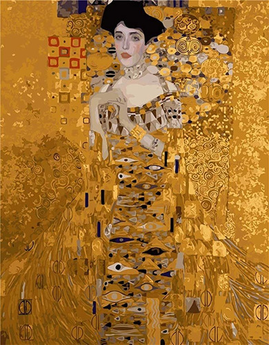 Pintura Por Numeros Con Marco De Madera, Klimt- Mrs. Bauer