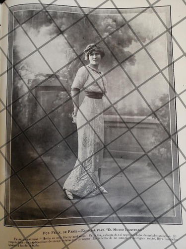 Cartel Antiguo 1910 Vestidos De Lujo Casa Felix De Paris 13
