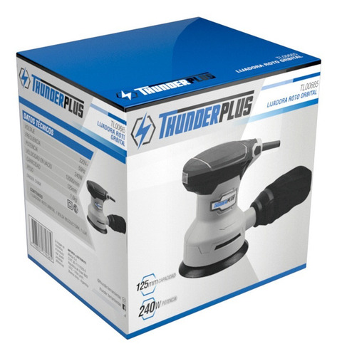 Imagen 2 de 6 de Lijadora Roto Orbital 125mm 240w Thunderplus Tl00665