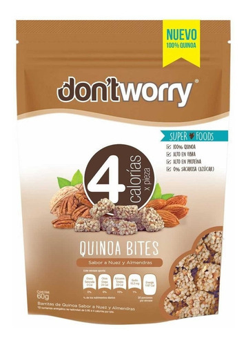 Don't Worry | Quinoa Bites Nuez Y Almendra 60 G