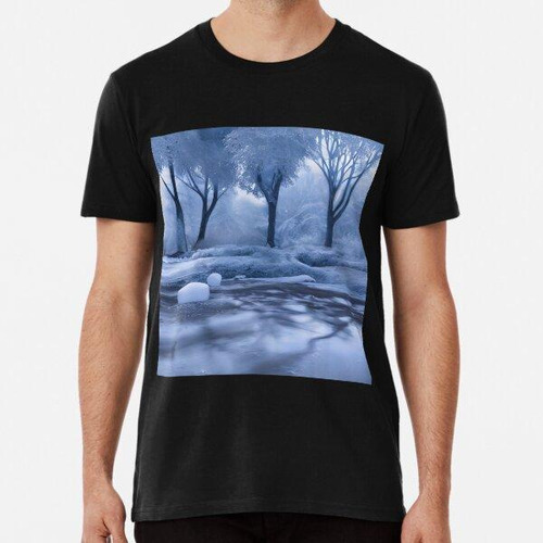 Remera Lago En Un Bosque De Invierno Algodon Premium