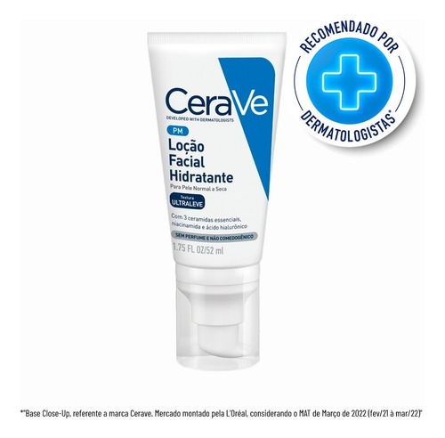 Loção Facial Hidratante Ultraleve Para Peles Normais E Secas 52ml CeraVe