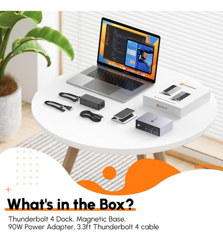 Tobenone Thunderbolt 4 Dock Con Adaptador De Corriente, Cert