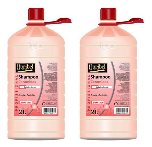 Shampoo Ouribel 2000ml Broto De Bambu - Kit C/2un