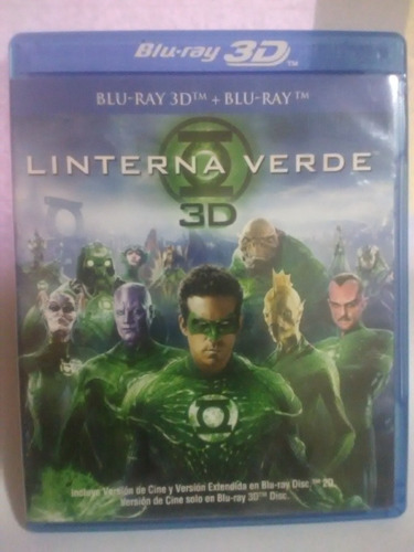 Linterna Verde/ Blu Ray 3d+ Blu Ray/ Seminuevo A