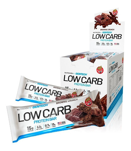 Low Carb Protein Bar X 10 Unidades V/sabores - Gentech