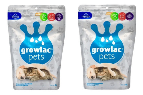 Sustituto De Leche Growlac Pets 2 X 450g Perros Y Gatos 