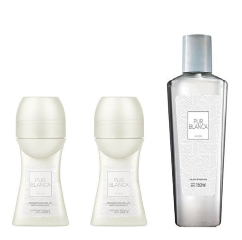 Set X 3 Pur Blanca Desodorante Bolilla + Colonia Avon