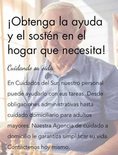 Imagen 2 de 5 de Cuidadoras Domiciliarias/prestaciones.